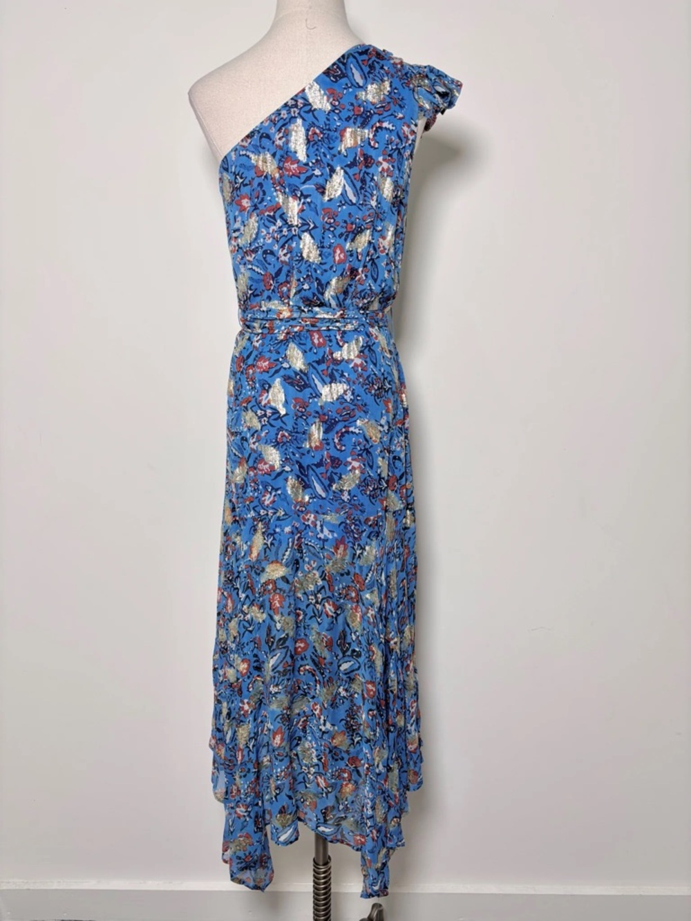 Karina Grimaldi Letizia Print Dress in Azul Garden